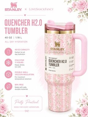 Pick 1: LoveShackFancy x Stanley 40 oz Quencher Tumbler